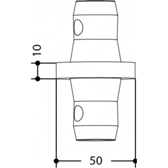 SPACER5010 - 10mm male spacer for tubes of 50mm diameter #2