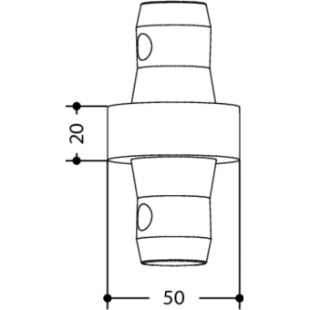 SPACER5020 - 20mm male spacer for tubes of 50mm diameter #2