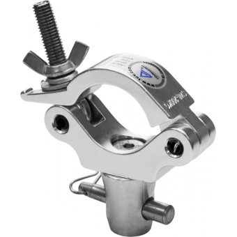 C6028A - Slim aluminum clamp, 200kg loading, 48-51mm tubes,with half-spigot, Black