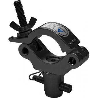 C6028B - Slim aluminum clamp, 200kg loading, 48-51mm tubes,with half-spigot, Black #2