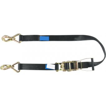 RHHR0480 - Tensioning belt ratchet, swivel zinc-plated hooks, 25mm, L.8m, 400kg capacity