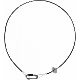 RSR12100B - Steel security cable for hanging bodies, inox steel shackle, L=120 cm, black #4