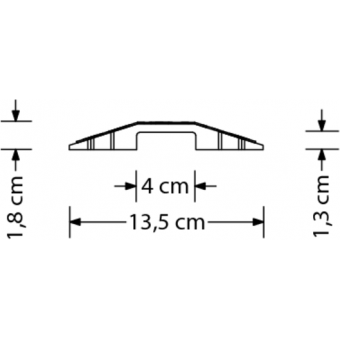 CC113 - Pedestrian Cable Cross, 1 cable duct (LxH) 38x13mm, size (WxHxD) 100x1,8x13,5cm #3