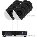 Audac CENTO5.6/W - Sistem sonorizare MFA208 + 6 x CIRA524/ Alb