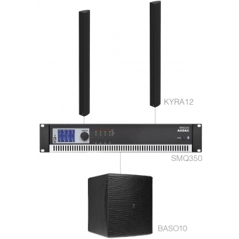 Audac CONGRESS6.3/B - Sistem sonorizare 2 x KYRA12 + BASO10 + SMQ350/ Negru