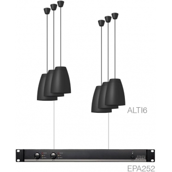 Audac LENTO6.6E/B - Sistem sonorizare 6 x ALTI6 + EPA252 - Negru