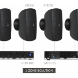 Audac MENTO6.4Z/B - Sistem sonorizare MFA216 + 4 x ATEO6 + COM108/ Negru