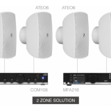 Audac MENTO6.4Z/W - Sistem sonorizare MFA216 + 4 x ATEO6 + COM108/ Alb