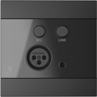 AUDAC WP205/B - Panou de control ARES5A - Intrare microfon și linie 80 x 80mm/ Negru #2