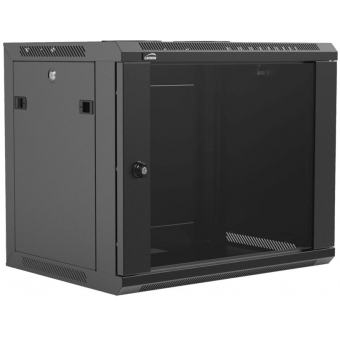 WPR409R/B - 19” wall mount rack - 9 units - 450mm depth - Removable back - Black version