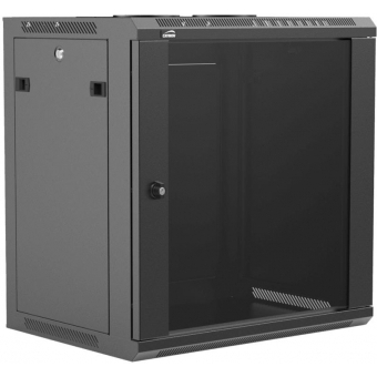 WPR412R/B - 19” wall mount rack - 12 units - 450mm depth - Removable back - Black version