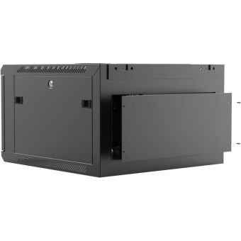 WPR606R/B - 19” wall mount rack - 6 units - 600mm depth - Removable back - Black version #2