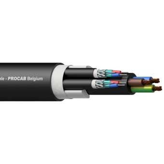 PROCAB PAC252/1 - Cablu hibrid de alimentare/audio 2 x DMX-AES și 3G2.5/ 100 metri