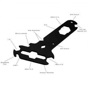 Rigger’s Multi-Tool - Cheie din otel cu 14 functii