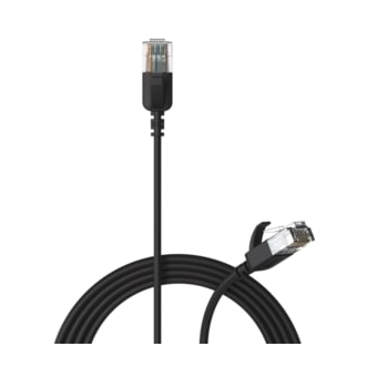 PROCAB CSD560B/0.5 - Cablu de rețea Slimline - CAT6A RJ45 - RJ45 U/UTP/ negru - 0.5 metri