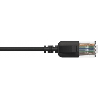 CSD560B/1 - Slimline networking cable - CAT6A RJ45 - RJ45 U/UTP - Black version - 1 meter