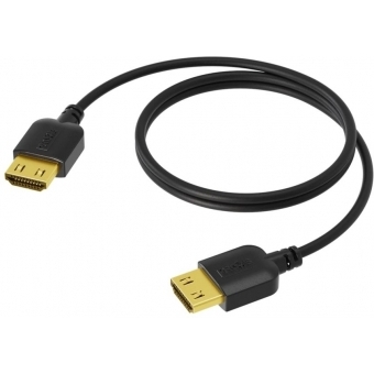 CSV310B/0.5 - Slimline video cable - Ultra high-speed HDMI 2.1 - HDMI A male - HDMI A male - HighFlex™ - Black version - 0.5 meter #1