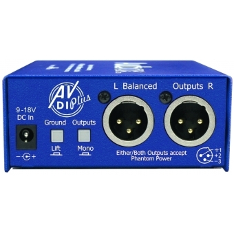 Audibox AV-DI Plus Stereo Audiovizual Active Direct Box Unitate cu două canale