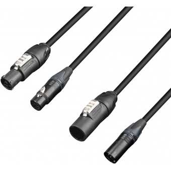 Adam Hall Cables 8101 PSDP5 1000 N - Hybrid Cable DMX Neutrik® XLR 5-pole x powerCON TRUE1-TOP® | 10 m