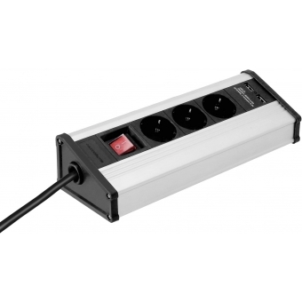 Adam Hall Cables 8747 DS3 USB - Power Strip Desktop Series 3-way with switch & 2 x USB | 1.4 m #4
