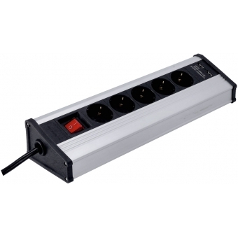 Adam Hall Cables 8747 DS5 USB - Power Strip Desktop Series 5-way with switch & 2 x USB | 1.4 m #4