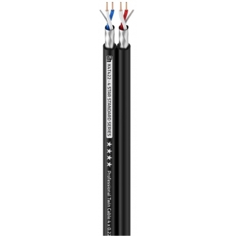 Adam Hall Cables 4 STAR T 422 - Twin Microphone Cable 4 conductors of 0.22 mm² AWG24 | Standard series