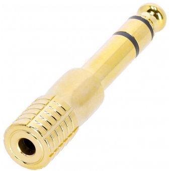 Adam Hall Connectors 4 STAR A MF3 JM3 GOLD - Adapter mini jack female stereo to 6.3 mm jack male stereo #6
