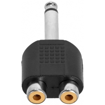 Adam Hall Connectors 4 STAR AY RF2 JM2 - Y-adapter 2 x RCA female to 6.3 mm jack TS male #8
