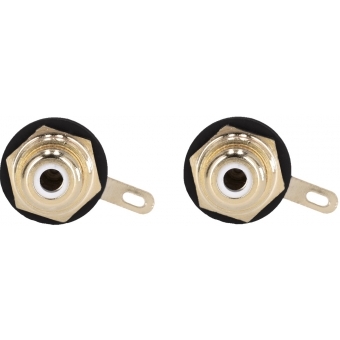 Adam Hall Connectors 4 STAR PR2 BLK - RCA socket female gold-plated with black code ring #4