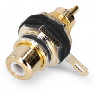 Adam Hall Connectors 4 STAR PR2 BLK - RCA socket female gold-plated with black code ring