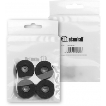 Adam Hall Hardware 4906 S M4AH - Set of 4 x rubber feet 38mm x 10mm in bag, black, anti-slip #2