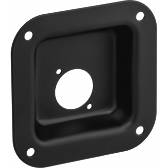 Adam Hall Hardware 87081 BLK - Steel Mounting Plate for 1 x Universal D-Type Socket, black
