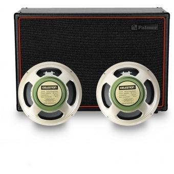 Palmer CAB 212 BX GBK - Guitar speaker cabinet with Celestion Greenback 2 x 12, Open-Back