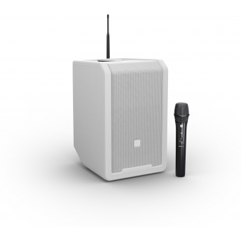 LD Systems ANNY® 8 HHD B5 W -   Boxa PA Bluetooth® portabila cu mixer, 1x receptor, 1x microfon wireless, 584 - 608 MHz/ Alb
