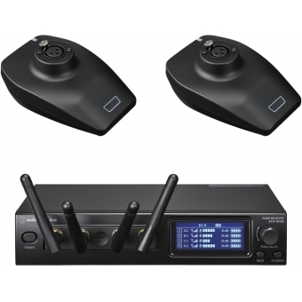 Audio-Technica ATW-1427 - Sistem 20 PRO wireless dual transmițător digital pentru birou 2.4 GHz