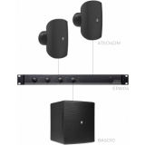 AUDAC FESTA4.3M/B - Sistem sonorizare 2 x ATEO4DM/B + BASO10/B + EPA104/ Negru