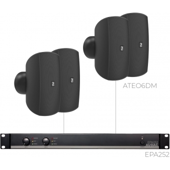 AUDAC FESTA6.4M/B - Sistem sonorizare 4 x ATEO6DM/B + EPA252/ Negru