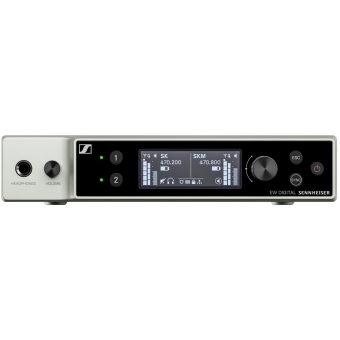 Sennheiser EW-DX EM 2 DANTE (Q1-9) - Receiver Dante digital de 9,5" cu două canale