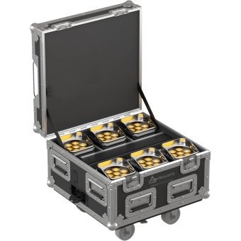 Prolights Smart BatPlusNEOPack- Pachet 6 Uplighter SMARTBATPLUSNEO, flight case/ Chrome #2