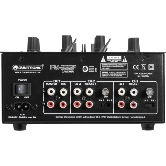 OMNITRONIC PM-222P 2-channel DJ Mixer with Player #3
