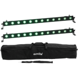 EUROLITE Set 2x LED BAR-12 QCL RGB+UV Bar + Soft Bag