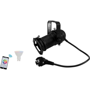 EUROLITE Set PAR-16 Spot bk + LED GU10 RGB/WW/CW WiFi