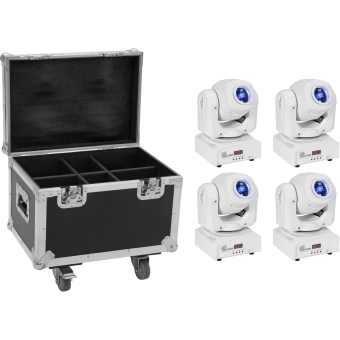 EUROLITE Set 4x LED TMH-S60 Moving Head Spot wh + Case