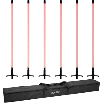 EUROLITE Set 6x LED Neon Stick 134cm RGB + Soft Bag