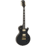 DIMAVERY LP-530 Electric Guitar, black/gold