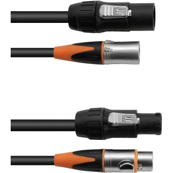 EUROLITE Combi Cable DT-2 DMX IP T-Con/3-pin XLR 5m