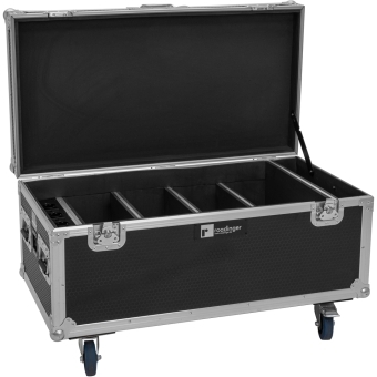 ROADINGER Flightcase 4x AKKU Multiflood IP 8x10W RGBW Wash CRMX with charging function