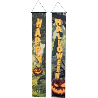 EUROPALMS Halloween Banner, Haunted Forest, Set of 2, 30x180cm