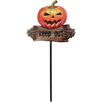 EUROPALMS Halloween Pumpkin "KEEP OUT" with Picker, 50cm