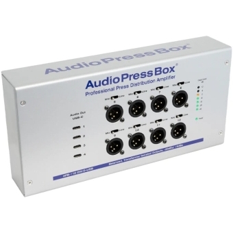 AudioPressBox APB-112 OW-D-USB - Distribuitor audio profesional de perete, activ, cu intrare DANTE pe 1 canal, 8 ieșiri LINE/Mic și 4 ieșiri USB-C #4